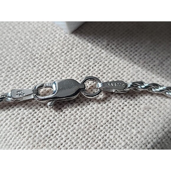 Italian 925 Sterling Silver Chain Necklace Vintage - Picture 7 of 10